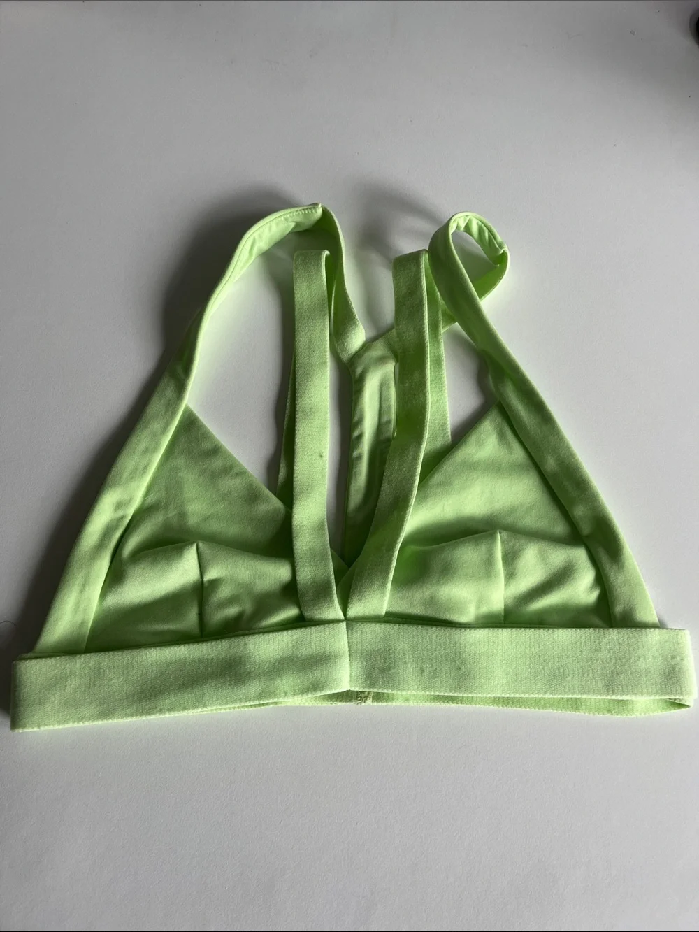 ALO Yoga Neon Lime Double-Strap Bralette